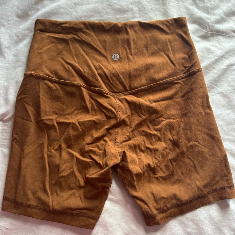 lululemon athletica High-Rise Align Rust Brown Bike Shorts 6”